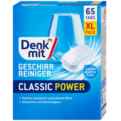 Таблетки для посудомийної машини Denkmit Classic 65 шт